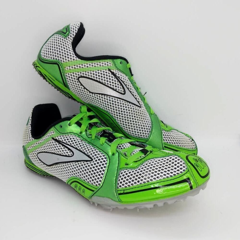 Brooks PR MD 54.26 Mid Distance Women's Pre-owned Lime Green Track Spikes- sz. 9